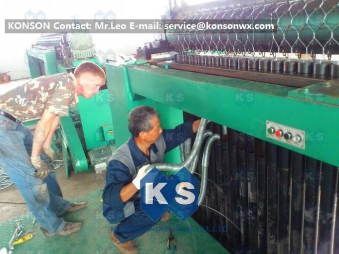 高性能 22kw 六角形の Gabion の網機械 80x100mm 網サイズ